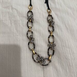 J. Crew Gold and Black Chain Necklace